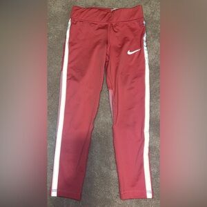 Nike Kids pink Dri-fit reflective running leggings